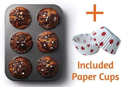 Carbon Steel Cup Cake Tray for 6 Muffins